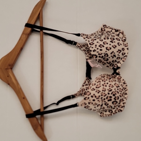 Victoria's Secret Other - Victoria's Secret Tan Brown Black Animal Print Demi Underwire Bra, 34B